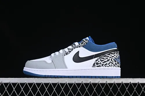 All categories Air Jordan Jordan series basketball shoes Air Jordan 1 Low Air Jordan 1 Low "True Blue" AJ1 Joe 1 burst white and blue color low-top basketball shoes DM1199-140